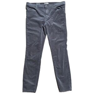 LOFT Modern Skinny Corduroy Pants Women's Size 12 Gray Casual Career